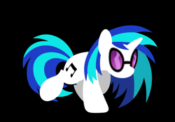 Size: 1024x717 | Tagged: safe, artist:drawponies, dj pon-3, vinyl scratch, pony, unicorn, female, horn, mare, solo, two toned mane, white coat
