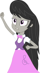 Size: 764x1390 | Tagged: safe, artist:sketchmcreations, octavia melody, equestria girls, rainbow rocks, clothes, inkscape, long hair, pompadour, simple background, solo, transparent background, vector