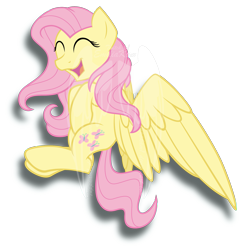 Size: 2003x2065 | Tagged: safe, artist:tuppkam1, fluttershy, pegasus, pony, eyes closed, happy, high res, simple background, solo, transparent background, watermark