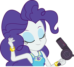 Size: 8128x7439 | Tagged: safe, artist:marcorois, rarity, better together, do it for the ponygram!, equestria girls, eyes closed, eyeshadow, makeup, pinkie pie hair, simple background, solo, transparent background, vector