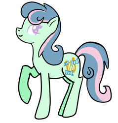 Size: 727x759 | Tagged: safe, artist:apple-jazzy, bon bon, lyra heartstrings, sweetie drops, cutie mark fusion, fusion, lyrabon (fusion), solo