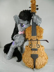 Size: 1024x1365 | Tagged: safe, artist:thebronylogic, octavia melody, earth pony, pony, cello, craft, irl, musical instrument, piñata, solo