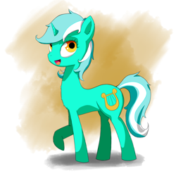 Size: 3000x3000 | Tagged: safe, artist:alloco, lyra heartstrings, pony, unicorn, female, green coat, horn, mare, solo, two toned mane