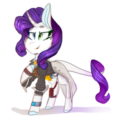 Size: 2180x2272 | Tagged: safe, artist:cottonponysfm, artist:tiz4905, artist:tizhonolulu, rarity, pony, unicorn, alternate design, borderlands, borderlands 2, handsome jack