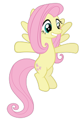 Size: 2518x3732 | Tagged: safe, artist:ocarina0ftimelord, fluttershy, pegasus, pony, may the best pet win, female, mare, simple background, solo, transparent background, vector, vector trace