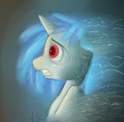 Size: 557x549 | Tagged: safe, artist:etherjar, dj pon-3, vinyl scratch, pony, unicorn, female, horn, mare, solo