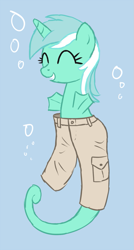 Size: 481x900 | Tagged: safe, artist:arrkhal, lyra heartstrings, sea pony, clothes, female, lyra doing lyra things, pants, seapony lyra, solo