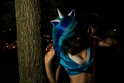 Size: 960x641 | Tagged: safe, artist:calviniagirl, dj pon-3, vinyl scratch, human, cosplay, irl, irl human, photo, solo