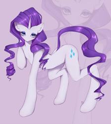 Size: 1300x1450 | Tagged: safe, artist:gomicake, rarity, pony, unicorn, cutie mark, eyeshadow, female, lidded eyes, looking at you, makeup, mare, raised hoof, solo, zoom layer