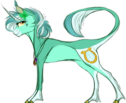 Size: 1280x1041 | Tagged: safe, artist:thepoisonjackal, lyra heartstrings, classical unicorn, leonine tail, solo