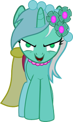 Size: 402x668 | Tagged: safe, artist:solarnucleus, lyra heartstrings, pony, unicorn, a canterlot wedding, bridesmaid, mind control, possessed, simple background, solo, transparent background, vector