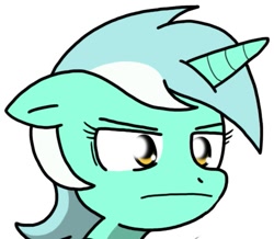 Size: 489x426 | Tagged: safe, artist:sandwich-anomaly, lyra heartstrings, annoyed, close-up, cropped, lyra is not amused, reaction image, solo