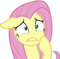 Size: 3021x3000 | Tagged: safe, artist:uponia, fluttershy, pegasus, pony, discordant harmony, female, mare, simple background, solo, transparent background, vector, worried