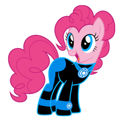 Size: 1536x1536 | Tagged: safe, artist:motownwarrior01, pinkie pie, pony, blue lantern, green lantern, simple background, solo, transparent background