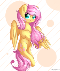 Size: 1100x1300 | Tagged: safe, artist:mitralexa, fluttershy, pegasus, pony, cute, female, mare, scrunchy face, shyabetes, solo