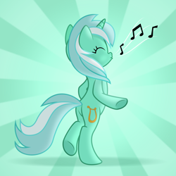 Size: 10000x10000 | Tagged: safe, artist:discorded, lyra heartstrings, pony, .svg available, absurd resolution, bipedal, show accurate, singing, solo, standing, vector, whistling