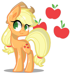 Size: 2000x2000 | Tagged: safe, artist:thecreativerey, applejack, earth pony, pony, cutie mark background, simple background, smiling, solo, transparent background