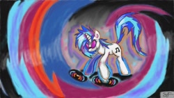 Size: 800x450 | Tagged: safe, dj pon-3, vinyl scratch, pony, unicorn, art academy, art academy sketchpad, miiverse, solo