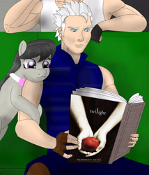 Size: 2217x2594 | Tagged: safe, octavia melody, earth pony, pony, :3, book, devil may cry, twilight (series), vergil, vergil's book