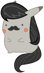 Size: 596x982 | Tagged: safe, artist:bradleydoom, octavia melody, pikachu, crossover, moustache, solo, species swap