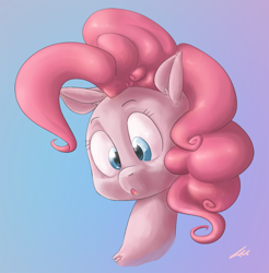 Size: 840x855 | Tagged: safe, artist:tentinythimbles, pinkie pie, earth pony, pony, bust, portrait, solo