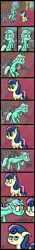 Size: 1200x8500 | Tagged: safe, artist:123turtleshell, bon bon, lyra heartstrings, sweetie drops, slice of life (episode), bon bon is not amused, comic