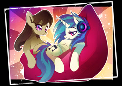 Size: 1191x842 | Tagged: safe, artist:rariedash, dj pon-3, octavia melody, vinyl scratch, earth pony, pony, headphones, looking at you