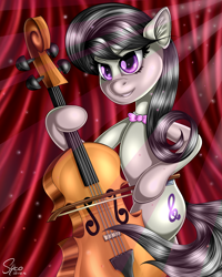 Size: 2000x2500 | Tagged: safe, artist:sycoartworks, octavia melody, earth pony, pony, bipedal, cello, musical instrument, solo