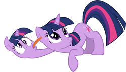 Size: 9643x5515 | Tagged: artist needed, source needed, safe, derpibooru import, twilight sparkle, absurd resolution, gross, simple background, tongue out, transparent background, two heads, wat, what has science done