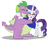 Size: 2000x1673 | Tagged: safe, artist:aleximusprime, rarity, spike, dragon, pony, unicorn, female, male, older, older rarity, older spike, shipping, sparity, straight, winged spike