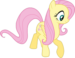 Size: 4235x3260 | Tagged: safe, artist:tomfraggle, fluttershy, pegasus, pony, absurd resolution, female, high res, mare, simple background, solo, transparent background, vector, walking