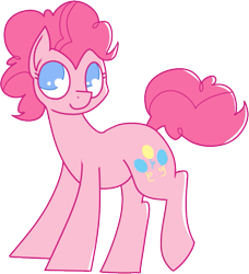 Size: 685x752 | Tagged: safe, artist:amazingmollusk, pinkie pie, pony, mane, pie daily, short hair, simple background, solo, transparent background