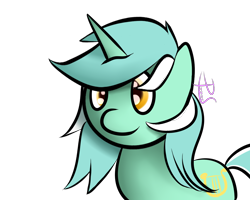 Size: 1280x1024 | Tagged: safe, artist:lyres-art, lyra heartstrings, pony, unicorn, female, mare, signature, simple background, smiling, solo, transparent background