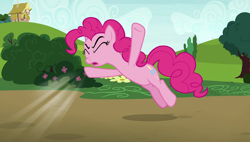 Size: 1920x1090 | Tagged: safe, screencap, pinkie pie, pony, rock solid friendship, solo