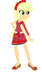 Size: 302x522 | Tagged: safe, artist:starshine9, applejack, equestria girls, legend of everfree, crystal gala, solo