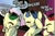 Size: 290x190 | Tagged: safe, idw, princess celestia, alicorn, pony, unicorn, spoiler:comic, spoiler:comicm08, colt, dewey, dewey (pony), huey, huey (pony), huey dewey and louie, louie, louie (pony), male, official comic, snickering