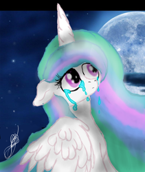 Size: 800x950 | Tagged: safe, artist:timeatriy-time-lives, princess celestia, alicorn, pony, crying, sad, solo