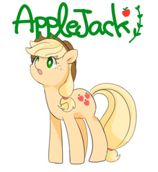 Size: 549x600 | Tagged: safe, artist:tomitake, applejack, earth pony, pony, female, mare, pixiv, solo