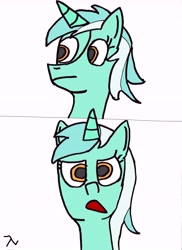 Size: 8160x11222 | Tagged: safe, artist:deacon blues, lyra heartstrings, pony, unicorn, absurd resolution, looking at you, meme, reaction image, wat