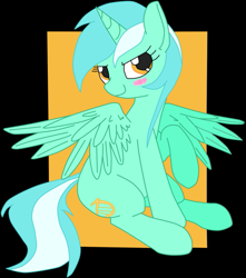 Size: 645x729 | Tagged: safe, artist:krazykari, artist:mcsadat, lyra heartstrings, alicorn, pony, alicornified, lyracorn, race swap, solo