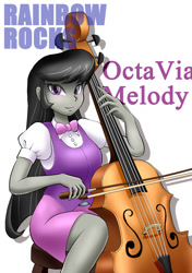 Size: 600x853 | Tagged: safe, artist:orca, octavia melody, equestria girls, equestria girls (movie), rainbow rocks, cello, musical instrument, pixiv, solo