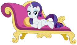 Size: 2096x1231 | Tagged: safe, artist:sonofaskywalker, rarity, pony, unicorn, dragon dropped, cutie mark, female, mare, simple background, smiling, sofa, solo, transparent background, vector