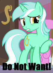 Size: 230x320 | Tagged: safe, lyra heartstrings, do not want, image macro, meme, reaction image