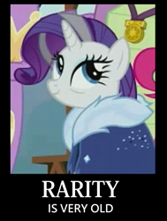 Size: 738x976 | Tagged: safe, edit, edited screencap, screencap, rarity, spike, dragon, pony, unicorn, the last problem, captain obvious, cropped, female, gigachad spike, mare, offscreen character, old, older, older rarity, older spike, skunk stripe, solo focus, winged spike