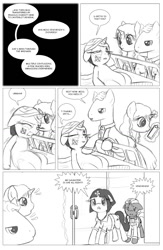 Size: 962x1474 | Tagged: safe, artist:amaraburrger, dj pon-3, vinyl scratch, pony, unicorn, comic, crossover, cyclops (marvel comics), monochrome, sonata du octave, vyclops, x-men