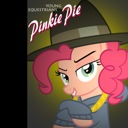 Size: 1080x1080 | Tagged: safe, artist:j-115, pinkie pie, pony, album cover, cover, david bowie, parody, ponified, ponified album cover, rapper pie, solo, young americans