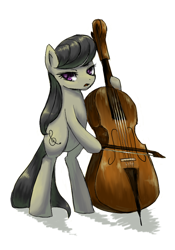 Size: 700x1000 | Tagged: safe, artist:coma392, octavia melody, earth pony, pony, black mane, female, gray coat, mare, pixiv, solo