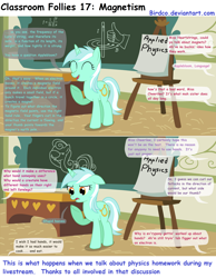 Size: 2500x3220 | Tagged: safe, artist:birdco, lyra heartstrings, bon bon is not amused, classroom follies, comic