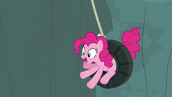 Size: 1920x1090 | Tagged: safe, screencap, pinkie pie, pony, fluttershy leans in, solo, tire swing