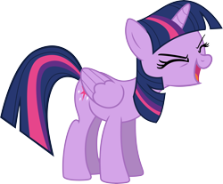 Size: 7610x6287 | Tagged: safe, artist:emedina13, derpibooru import, twilight sparkle, twilight sparkle (alicorn), alicorn, pony, absurd resolution, cheering, eyes closed, female, flutteryay, mare, simple background, solo, transparent background, vector, yay